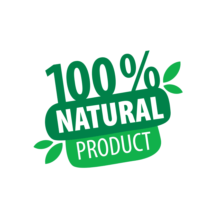 A picture saying natural product